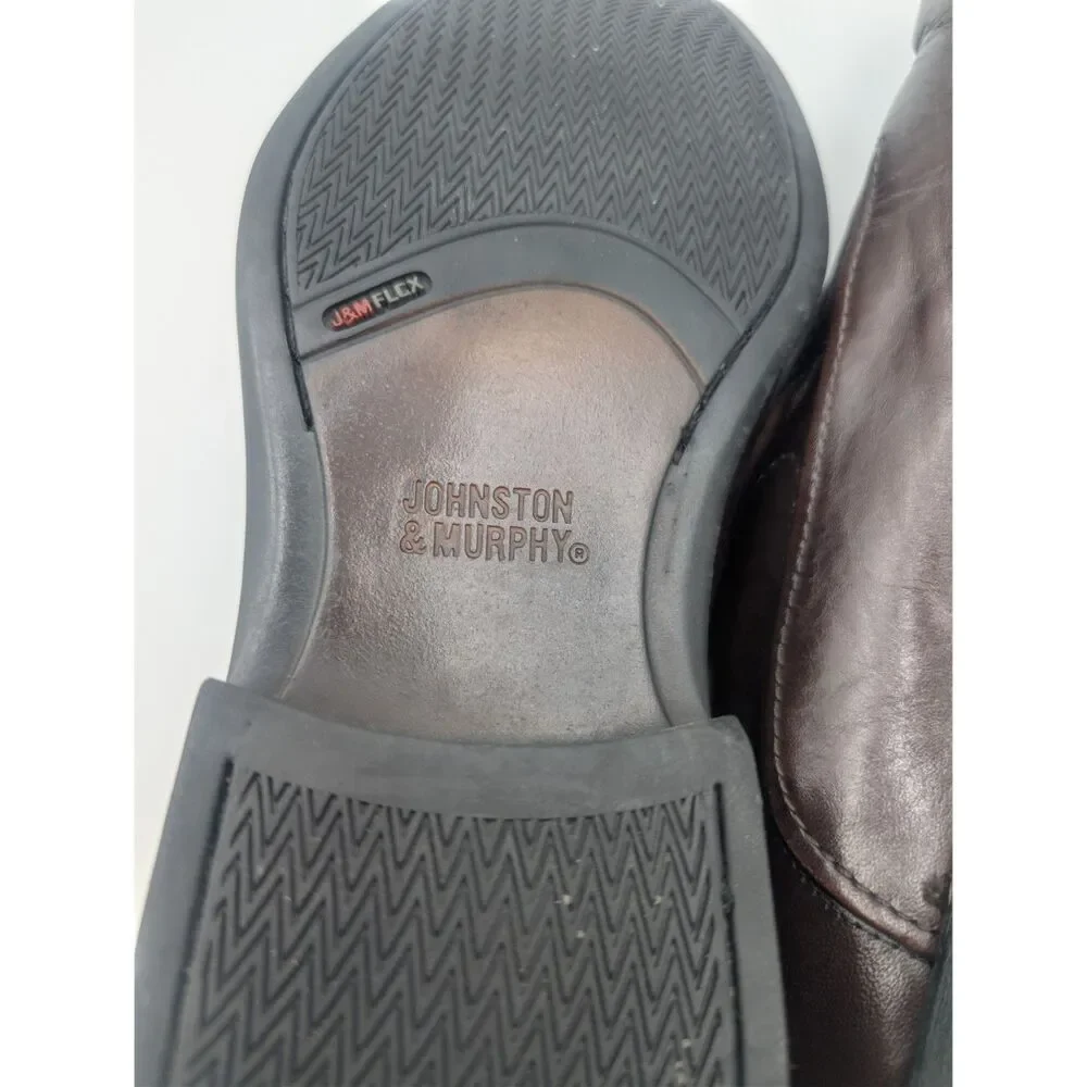 Johnston & Murphy Men's 11M Black Leather Slip-On Dress Shoes